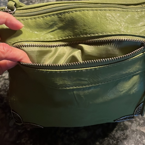 GREAT AMERICAN LEATHER avocado shoulder/crossbody bag - Picture 7 of 11